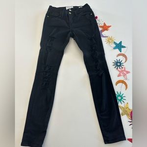 Frame Destroyed Skinny Jeans